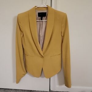 BCBG women's mustard yellow blazer XXS